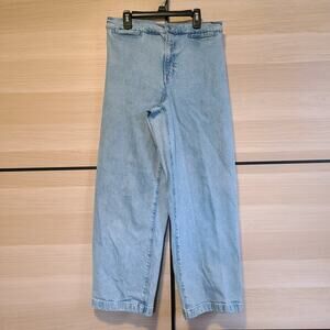 Madewell Womens 28 Jeans Blue Denim Emmett Wide Leg Light Wash Y2K Skater Crop